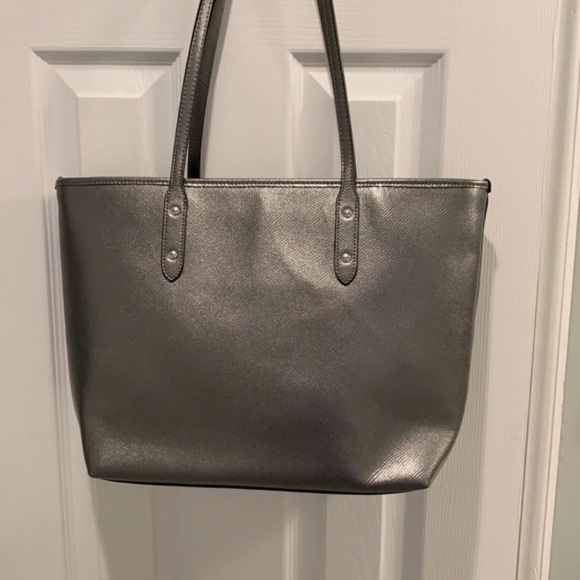 Silver Coach Shoulder Purse - Picture 2 of 4